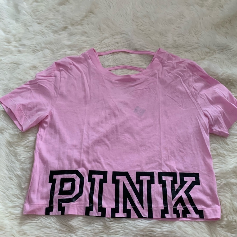 PINK open back tee shirt